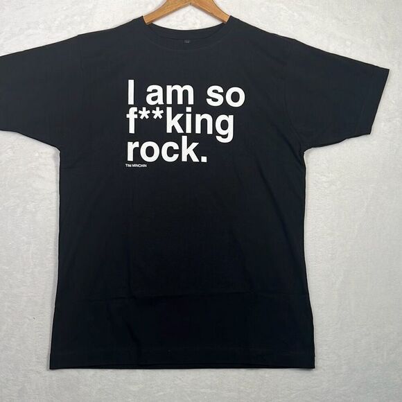 Tim Minchin concert release “I am‎ so F**king rock” Black T-shirt Men Medium New - Picture 1 of 7